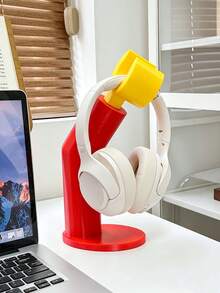 Kệ để bàn hình hoạt hình 3D, giá đỡ tai nghe sáng tạo, hộp đựng tai nghe Bluetooth, đế tai nghe, móc treo tai nghe, kệ sắp xếp phụ kiện chơi game, kệ lưu trữ để bàn, móc treo đa năng cho nhiều vật dụng, trang trí phòng | Kệ tiện dụng, giá lưu trữ đa năng, trang trí bàn máy tính, đặt không cần khoan (có thể xoay) - Đỏ - Xem 5