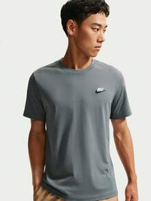 Nike Men's AS M NSW CLUB TEE Short Sleeve Knit Collarless T-Shirt TAR4999-086 - Dark Green - View 3