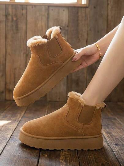 Botines de invierno cómodos y cálidos para mujer, botas de nieve ligeras y antideslizantes, ideales para el uso diario invernal y los desplazamientos laborales.