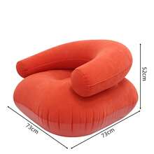 1pc Portable Inflatable Outdoor Lounge Chair, Soft Comfortable U-Shaped Bean Bag Chair, Breathable PVC Material, Ergonomic Design, Modern Seat, Lightweight Structure, Compact Cushion, Foldable Inflatable Outdoor Lounge Chair/Sofa, Suitable For Living Room, Balcony, Camping, Picnic, Outdoor Seating, Camping Chair - Multiple Styles - View 12