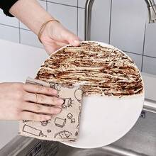 1pc Thickened Absorbent Lint-Free Microfiber Kitchen Towel Roll For Cleaning - Multicolor - View 2