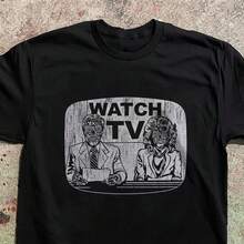 Camiseta de ciencia ficción de culto: Camiseta de la película News They Live Alien (Estampado descolorido) - Negro - Ver 1