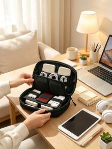 Minimalist Multi-Layer Digital Storage Bag, Cable Organizer Bag, Portable Power Bank Storage Bag, Hard Drive Storage Bag, Waterproof Digital Organizer Bag - Multicolor - View 7
