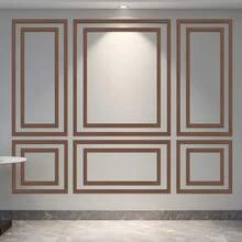 WoStick 1roll Peel And Stick Bendable Wall Trim, Self Adhesive 3D Decorative Wall Line For Cabinet Door Wall Panel Decoration - VS813 Coffee - View 7