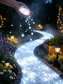 5000/3000/1000/1pc Glow-In-The-Dark Stones, Colorful Luminous Decorative Pebbles, Suitable For Garden, Backyard, Lawn, Pathway, Fish Tank, Flower Pot, Outdoor Fluorescent Stones, Party Holiday Wedding Decoration, Waterproof Handmade DIY Ornament, Zen Atmosphere - Multicolor - View 6