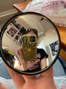1/2Pcs Car Sun Visor Wide Angle Makeup Mirror, Removable Sticky Car Interior Decor Mirror, Large View For Selfies, Girls Car Must-Have Gift For Girlfriend Family Friends. - Various - View 2