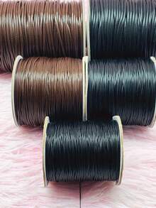 Premium PU Leather Wax Cord, Suitable For DIY Jewelry Making - 0.5/0.8/1.0/1.5/2.0mm Black, Brown And Amber - Non-Elastic Braided Thread, Suitable For Necklaces, Bracelets - PU Waxed Thread - View 3