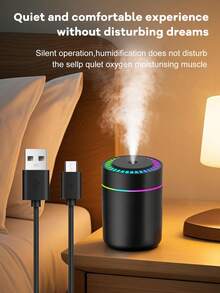 180ml Mini Car Humidifier With Romantic Colorful LED Ambient Night Light, Large Mist Output, Quiet Operation, Auto Timer, 2 Working Modes, Compatible With Essential Oils (6 Fragrance Options), Car And Home Dual-Use Ultrasonic Aromatherapy Diffuser, Compact And Portable, USB Powered, Suitable For Car, Office, Bedroom, Living Room, Study, Bathroom - A - View 4