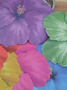 A Pack Of Tropical Hawaiian Hibiscus Pattern Disposable Placemats - Colorful Tablecloths, Coasters, Suitable For Birthdays, Bachelor/Bachelor Parties And Other Occasions, Holiday Party Decorations, Fall Home Decor, Room Decor. - Multicolor - View 9