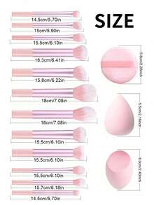 12pcs Makeup Sponges Are The Ideal Gift For Beginners And Girlfriends - Baby Pink - View 7