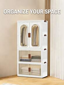 60CM2/3/4Layer Stackable and detachable wheeled makeup storage cabinet. Large-capacity organizing cabinet for storing a complete set of makeup products. Makeup storage set. Storage and organization. - Ver 7