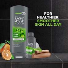 Dove Men+Care Body + Face Wash, Extra Fresh 3-Pack + Travel-Size, 24H Nourishing MicroMoisture - Extra Fresh - View 11