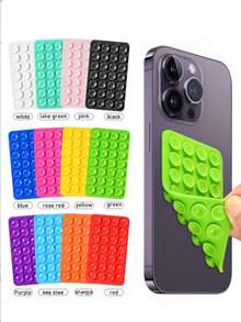 Double-Sided Silicone Pad For Phone Mounting, Suction Cup Adhesive Silicone Rubber Suction Pad - Multicolor - View 1