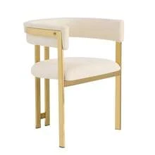 Dining Chairs, Beige And Gold - Set Of 4 - 米色和金色 - 查看 10