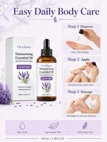 100ml Lavender Massage Oil, Skin-Friendly Non-Greasy Full Body Daily Skin Care External Use Essential Oil - 多樣化香型 - 查看 5