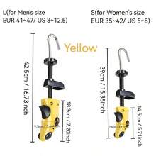 1pc Professional Shoe Last Boot Sneaker Stretcher, Men's Women's High Heel Shoe Sneaker Shoe Support, Adjustable Length And Width - Yellow - View 6