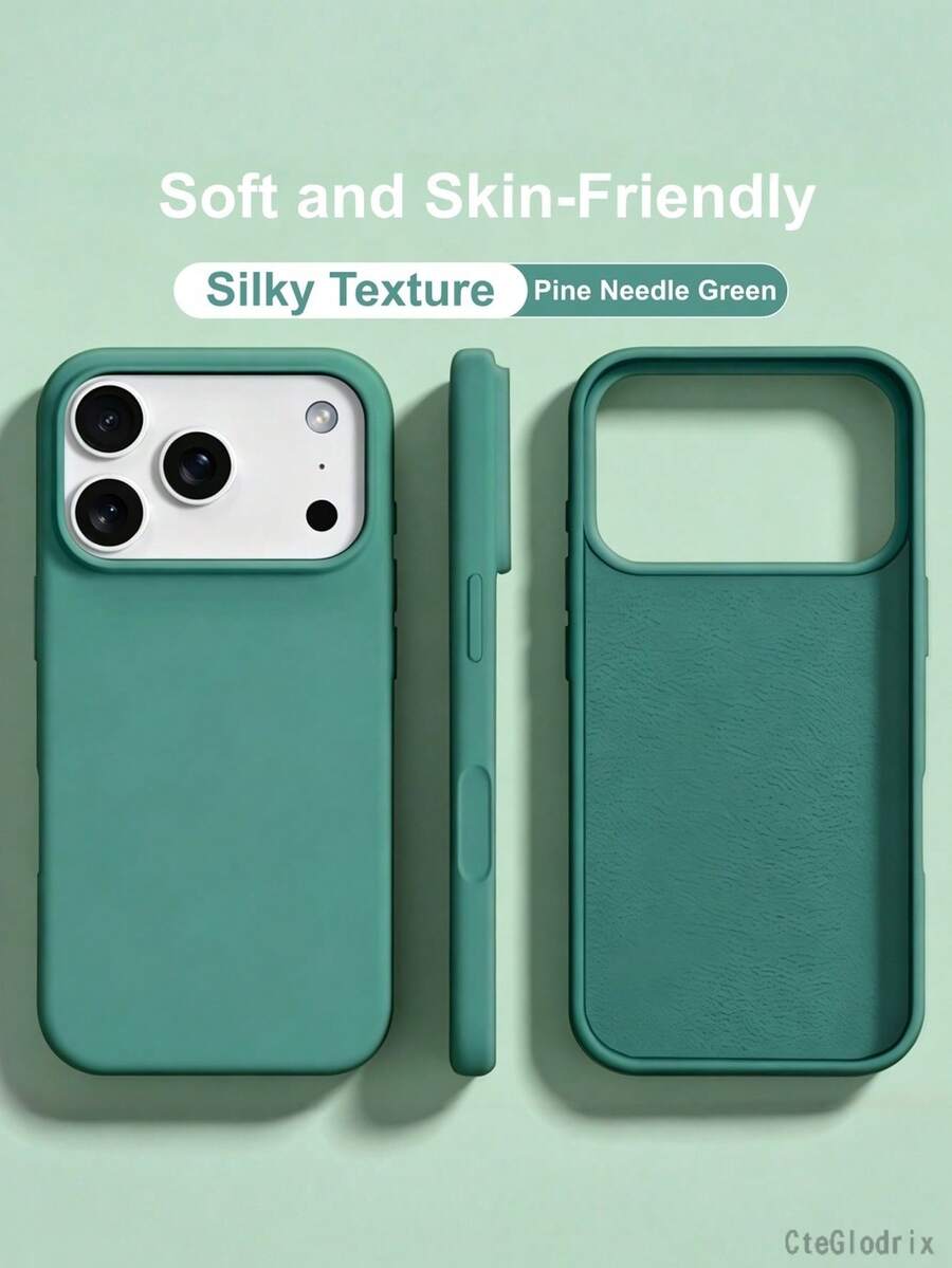 新款奢華防震軟質綠色手機殼，相容 iPhone 18 Pro Max 17 Air 16 15 Pro 14 Plus 13 12 11 17 Pro Max XR XS Max X/XS 7/8 Plus 7/8，防摔光滑、抗震設計，時尚簡約，親膚材質