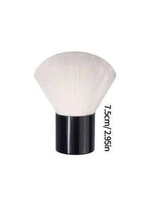 1pc Large Fluffy Nail Dust Brush Soft Bristle Powder Cleaning Brush For Nail Salon And Home DIY - Black - View 7