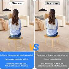 Outdoor Camping Press-Inflated U-Shaped Pillow, Neck Support Pillow, Travel Essential, Foldable Portable Flocked Inflatable Travel Pillow U-Shaped Pillow - Multicolor - View 6