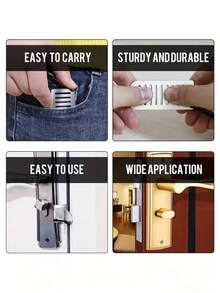 2/1pc Portable Door Lock Device: Essential Tool For Home Privacy, Travel And Hotel Protection - Adjustable Portable Door Lock, Suitable For Home, Hotel, Apartment And Dormitory - Provides Better Privacy Protection - Multicolor - View 9