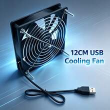 OUYUANSU USB Case Fan Router Set-Top Box Cooling Fan 12CM Silent 8CM Cooling Fan 5V Computer Fan - View 5