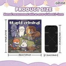 GDTME Mischievous Animals Themed Coloring Book: Bold-Easy Patterns Coloring Book For Adults And Children, Humorous Style Animal Story Illustrations Coloring Pages, Holiday Present For School Supplies, Halloween, Christmas And Various Party Gatherings - Funny - View 7