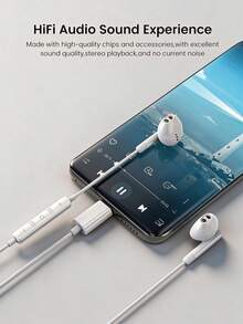 Wired In-Ear Earphones, Compatible With Lightning, Type-C USB-C And 3.5mm Jacks, Comfortable Fit, With Microphone, Suitable For Laptops And IOS/Android Devices - View 5