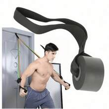 Fitness Cable Machine Attachments Kit, Tricep Rope, Exercise Handles, Ankle Cuffs, Door Anchor, Carabiner Clips For Gym Training - Black - View 6
