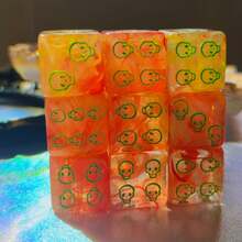 10pcs/Set Colorful Transparent Dice With Skull Pattern, Suitable For Tabletop Games, Shiny Resin Gift, Role-Playing Enhancement Equipment - Multicolor - View 16