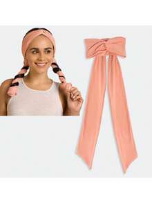 1pc Heatless Curling Hair Band, Soft Fabric Slouchy Sleep Hair Band, No Damage To Hair, Big Wave Curly Hair Styling Accessory, Suitable For Overnight Styling And Daily Use - Multicolor - View 10