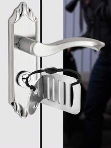 2/1pc Portable Door Lock Device: Essential Tool For Home Privacy, Travel And Hotel Protection - Adjustable Portable Door Lock, Suitable For Home, Hotel, Apartment And Dormitory - Provides Better Privacy Protection - Multicolor - View 7