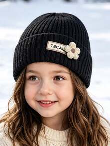 Soft And Warm Knitted Hat For Children In Autumn And Winter, Cute Cartoon Flower Colorful , Suitable For Everyday Wear And Outdoor Sports. - Multicolor - View 4