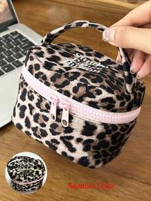 1 buah Tas Kosmetik Mini Cocok Untuk Anak Perempuan dan Guru - Tas Kosmetik Genggam Portabel Motif Leopard Lucu, Gaya Korea Modis, Ringkas dan Praktis Untuk Pesta dan Penggunaan Sehari-hari - MultiWarna - View 11