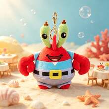 SpongeBob SquarePants Muñeco de peluche colgante con llavero de Bob Esponja, Calamardo, Eugene H. Krabs y Gary, regalo de cumpleaños y Navidad - Multicolor - Ver 9