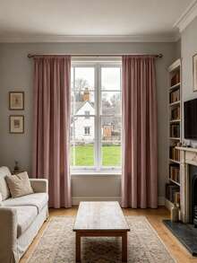 1PC Velvet Light Luxury American Vintage Minimalist Pink Living Room Bedroom Balcony Blackout Curtain Rod Pocket Fabric Curtain Soft Style Window Fabric 70% Sunshade Curtain For Summer - Multicolor - View 10
