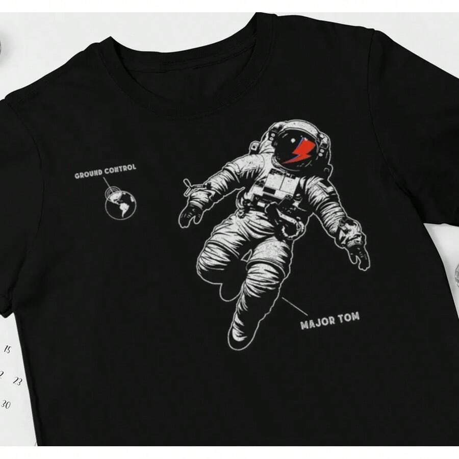 Men T-Shirts - 黑色 - 查看 1