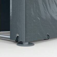 Garage Tent, 1.6 X 2.18 X 1.72 M Storage Tent With UV Protection, Zipper Door, Water-Resistant Foil Garage For Garden Tools - Dark Grey - View 7