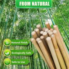 Natural Bamboo Plant Stake,7FT 50pcs,Sturdy Bamboo Poles, Durable Plant Bamboo Stake, Garden Climbing Plant Bracket.  For Indoor Potted Plants, Vegetables, Vines, Marking Stakes ,Small Fence Posts - C - View 3
