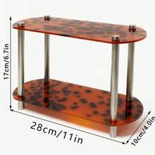 1 buah Stand Pajangan Akrilik, Tempat Akrilik, Rak Penyimpanan Kosmetik, Baki Desain French Lazy Chill, Baki Perhiasan Aksesori Warna Perak Tembaga Motif Tempurung Kura-kura, Baki Lilin Aromaterapi, Dekorasi Meja Rumah, Dekorasi Rumah, Dekorasi Kamar, Hadiah - View 14