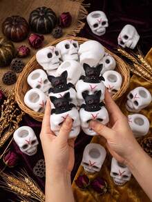 Halloween Skeleton Squeeze Toy With Pop-Out Bat, Spooky Sensory Stress Relief Fidget Toy, Creative Gift Bag Filler And Halloween Party Favor - Multicolor - View 9