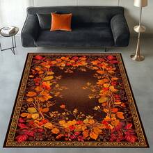 Rustic Autumn Leaves Rug, Fall Dr - Multicolor - View 1