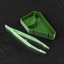 Multifunctional Detachable Reptile Food Bowl+ Luminous Tweezers, Reptile Breeding Kit Geckos And Lizards - Multicolor - View 4