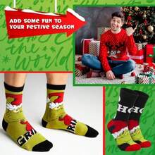 The Grinch 1 Pasang Kaos Kaki Natal; Perlengkapan Kostum Kreatif Kartun, Perlengkapan Foto, Hadiah Natal; Hadiah Pesta - MultiWarna - View 3