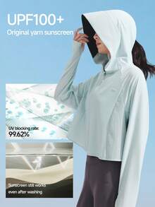 Beneunder Women's Lightweight Poncho-Style Sun-Protective Jacket (Hooded) UL002 - Pink - View 2