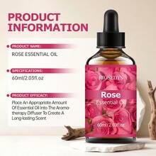 Riosedys 30ml/60ml/100ml Rose Essential Oil, Long-Lasting Rose Scent, Diffuser Refill, Bedroom Soothing Oil, Car Fragrance, Holiday Gift. - Rose - View 9
