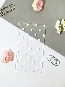 Back To School Campus Style Minimalist Polka Dot Pattern Transparent Acrylic Divider Pages Loose-Leaf Binder, A6 6-Hole Loose-Leaf Notebook Transparent Dividers, Planner Accessories, Suitable For Journals And Scrapbooks, Back To School, Gift For Journaling Enthusiasts - Multicolor - View 11