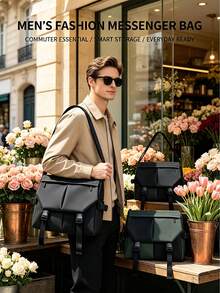 1pc Large Capacity New Unisex Crossbody Bag, Multi-Functional Shoulder Bag, College Student Campus Commute Backpack, Multi-Pocket Design, Daily Travel Messenger Bag, Summer Outdoor Storage Travel Bag, Back To School Essential Item; Holiday Gift Choice - Multicolor - View 2