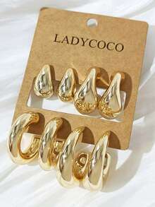 Gold Earring Set