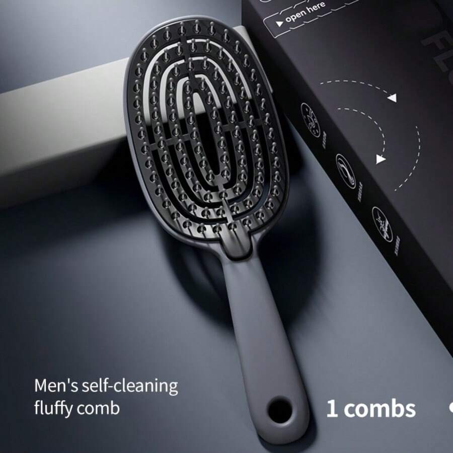 Sleek Black Detangling Comb-Instantly Clears Away Tangled Hair; Suitable For Wet Or Dry Use And Easy To Clean. - Multiple Styles - View 1