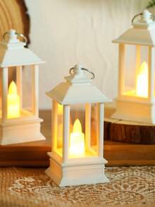 1PC Mini Retro Decoration Lantern Light For Home Decoration, With Battery, Indoor Room Desktop Decoration Night Light, Mini Wind Light, Suitable For Holiday, Party, Wedding Decoration, Bedroom Decoration LED Candle Light,Chrismas Decor Light - House-shaped Lantern - View 16